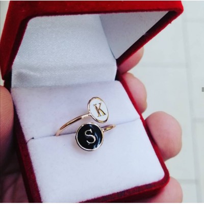 Kişiye Özel harf Yüzük Mineli Kişiye Özel harf Yüzük Mineli